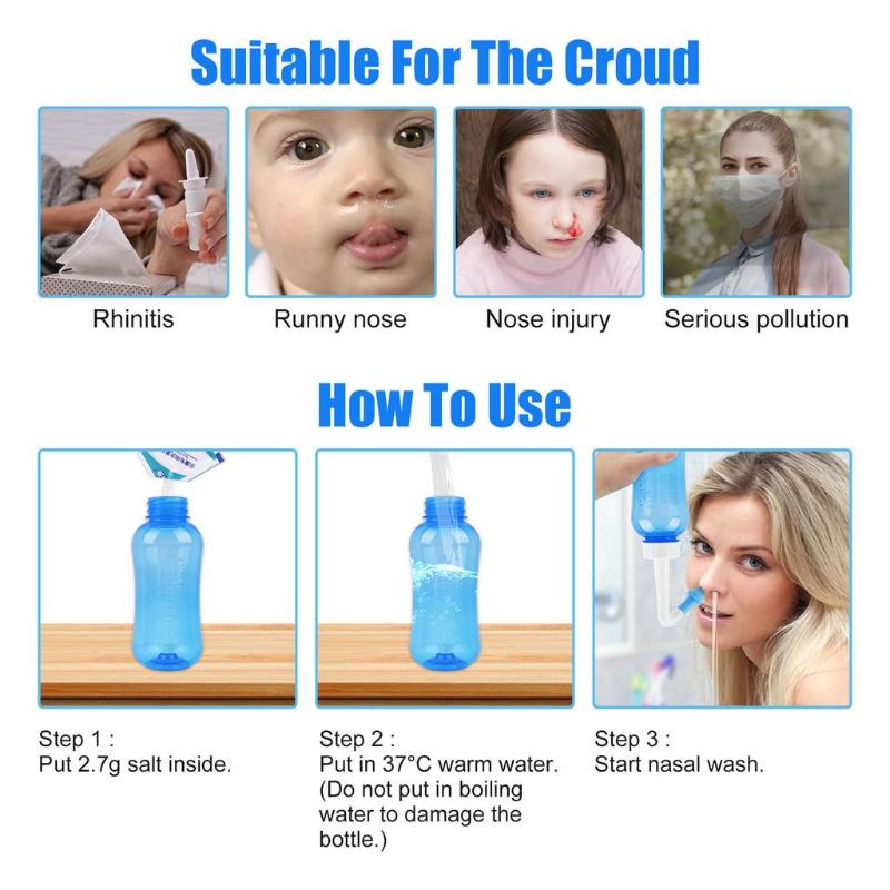 【WA】Nasal Irrigator Rinse Bott - Neti Pot Nasal Rinse recension och pris